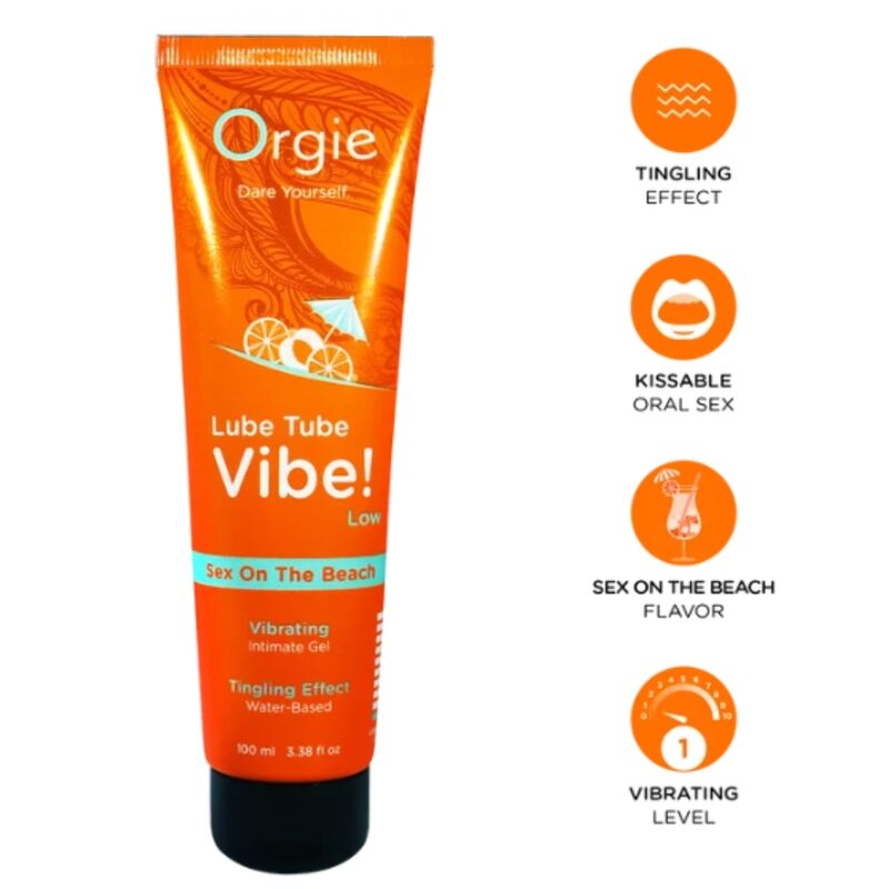 vVigoroso ORGIE - LUBRIFICANTE VIBRADOR! SEXO NA PRAIA GEL ÍNTIMO BEIJÁVEL LEVE FORMIGAMENTO 100 ML
