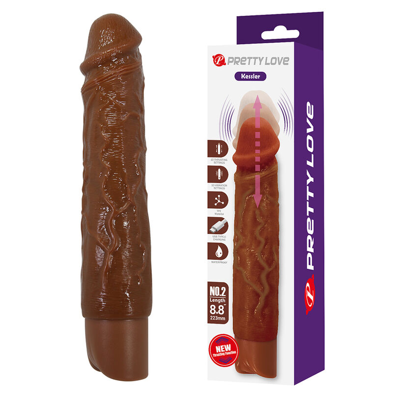 Vigoroso PRETTY LOVE - KESSLER VIBRADOR REALISTA COM 10 MODOS DE VIBRAÇÃO E 10 INTENSIDADES