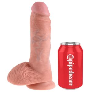 Vigoroso KING COCK - 8 CARNE DE DILDO COM BOLAS 20.3 CM