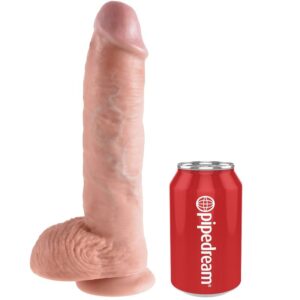 Vigoroso KING COCK - 10 CARNE DE DILDO COM BOLAS 26.5 CM