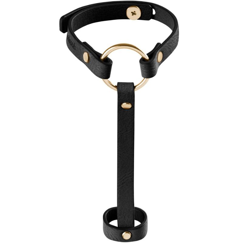 vVigoroso BIJOUX INDISCRETS - PULSEIRA / ARNÊS DE MO PRETO
