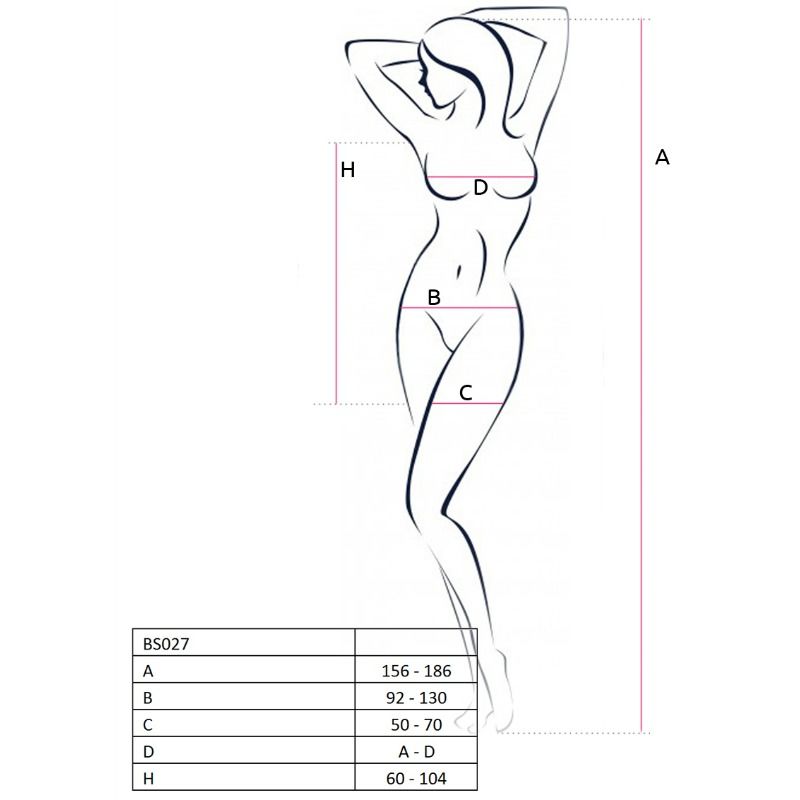 PASSION - MULHER BS027 BODYSTOCKING VESTIDO VERMELHO ESTILO TAMANHO ÚNICO - Image 2