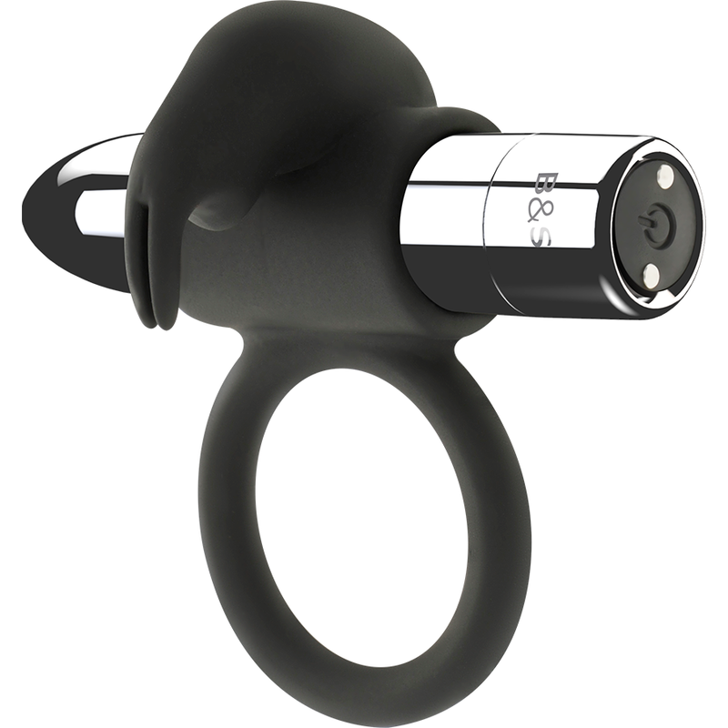 Vigoroso BLACK&SILVER - ANEL RECARREGÁVEL BURTON 10 MODOS DE VIBRAÇÃO
