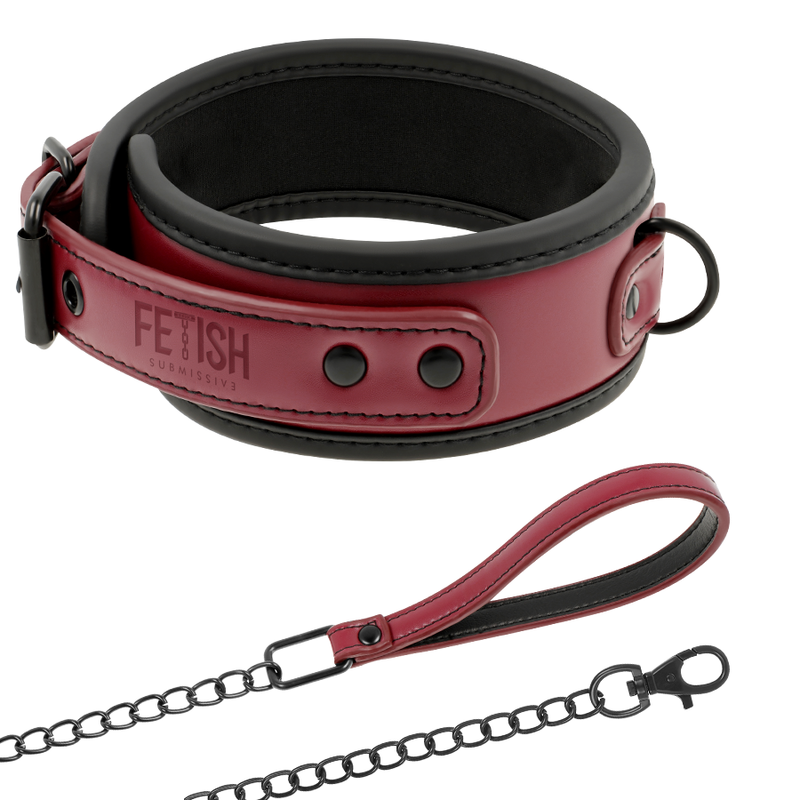 vVigoroso FETISH SUBMISSIVE DARK ROOM - COLAR DE CORRENTE COM FORRO DE NEOPRENE