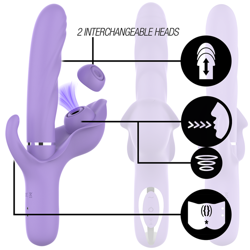 INTENSE - VIBRADOR DE SUCÇÃO MULTIFUNCIONAL BILLIE RECARREGÁVEL COM BOTÃO ROXO - Image 2