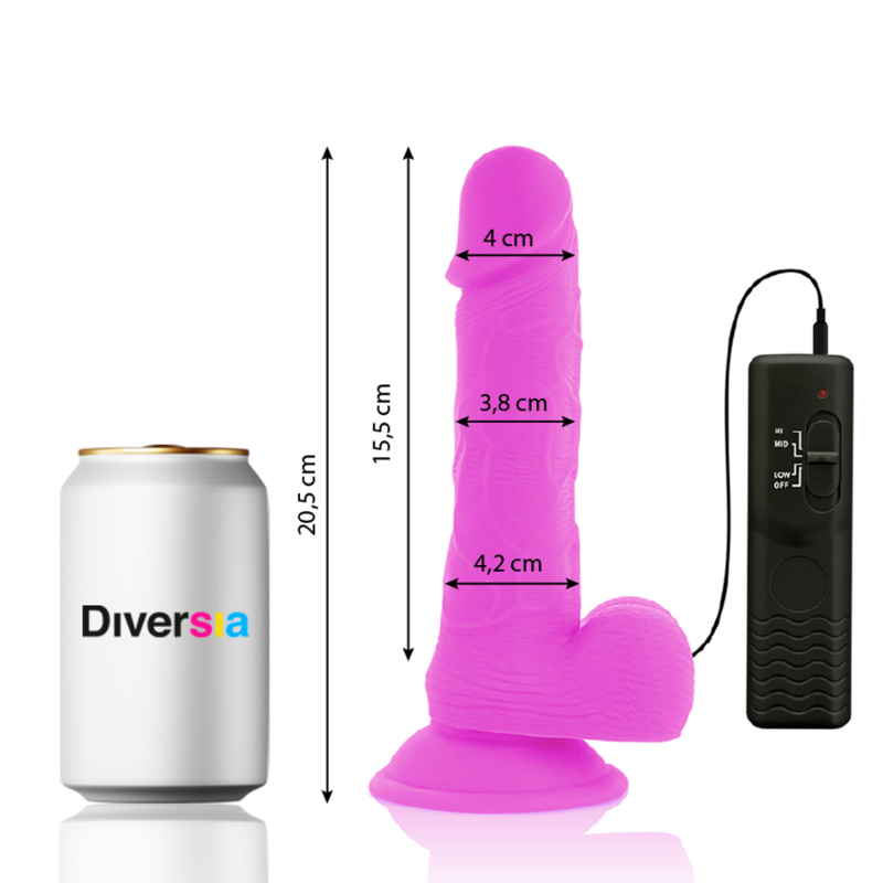 DIVERSIA - FLEXÍVEL VIBRATÓRIO ROXO 20.5 CM -O- 4.2 CM - Image 2
