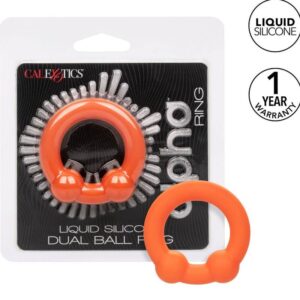 Vigoroso CALEXOTICS - ALPHA ANEL DE BOLA DUPLA LARANJA