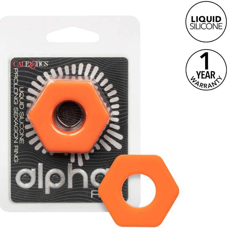 Vigoroso CALEXOTICS - ALPHA ANEL PROLONG SEXAGON LARANJA