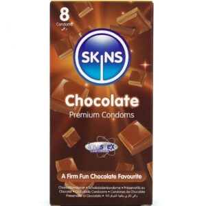 Vigoroso - SKINS - PRESERVATIVOS CHOCOLATE PREMIUM PACOTE 8