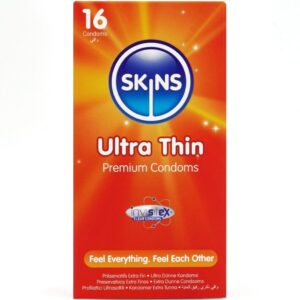 Vigoroso - SKINS - PRESERVATIVOS ULTRA FINOS PREMIUM PACOTE COM 16