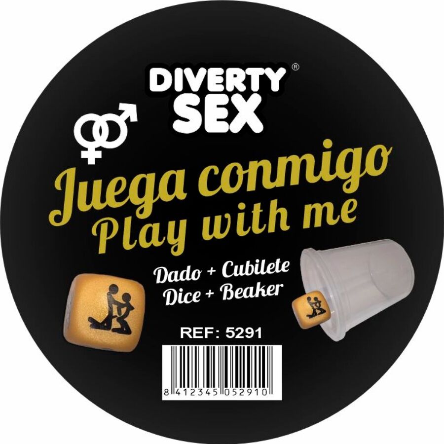 vVigoroso DIABLO PICANTE - DADO DURO DOURADO COM POSIÇÕES E CUBO