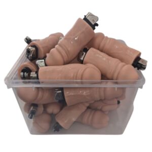 vVigoroso DIABLO PICANTE - POTE COM 30 ISQUEIROS EM FORMATO DE PÊNIS DE CARNE