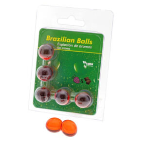 vVigoroso TALOKA - 5 BOLAS BRASILEIRAS DE MORANGO E CHOCOLATE GEL ÍNTIMO