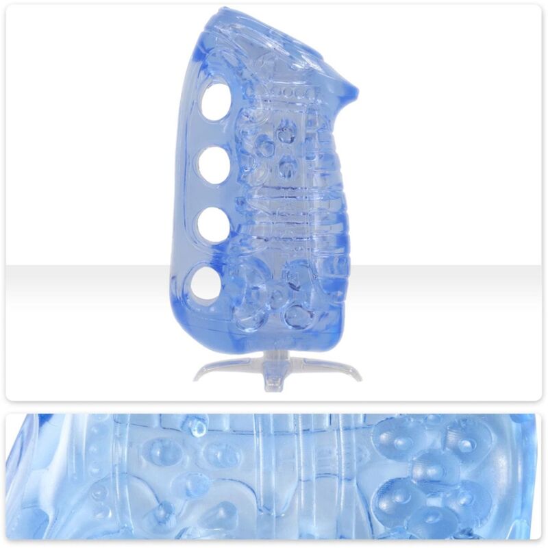 Vigoroso FLESHLIGHT – FLESHSKINS GRIP BLUE ICE MASTURBADOR MANUAL MASCULINO AZUL
