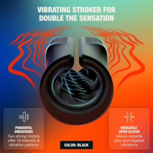 Vigoroso ARCWAVE - ZING STROKER MASCULINO VIBRATÓRIO COM MOTOR DUPLO PRETO