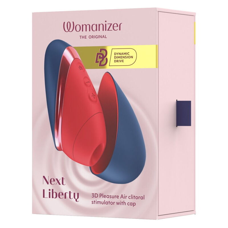 WOMANIZER - NEXT LIBERTY 3D PLEASURE AIR CLITORIAL STIMULATOR BLUE/RED - Image 2
